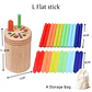 Wooden Color Sorting Puzzle Fine Motor Learning Toy for Toddlers - Thumbnail 4