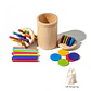 Wooden Color Sorting Puzzle Fine Motor Learning Toy for Toddlers - Thumbnail 9