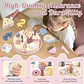 Wooden Birthday Cake Play Set Pretend Kitchen Toy for Kids - Thumbnail 5