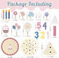 Wooden Birthday Cake Play Set Pretend Kitchen Toy for Kids - Thumbnail 6
