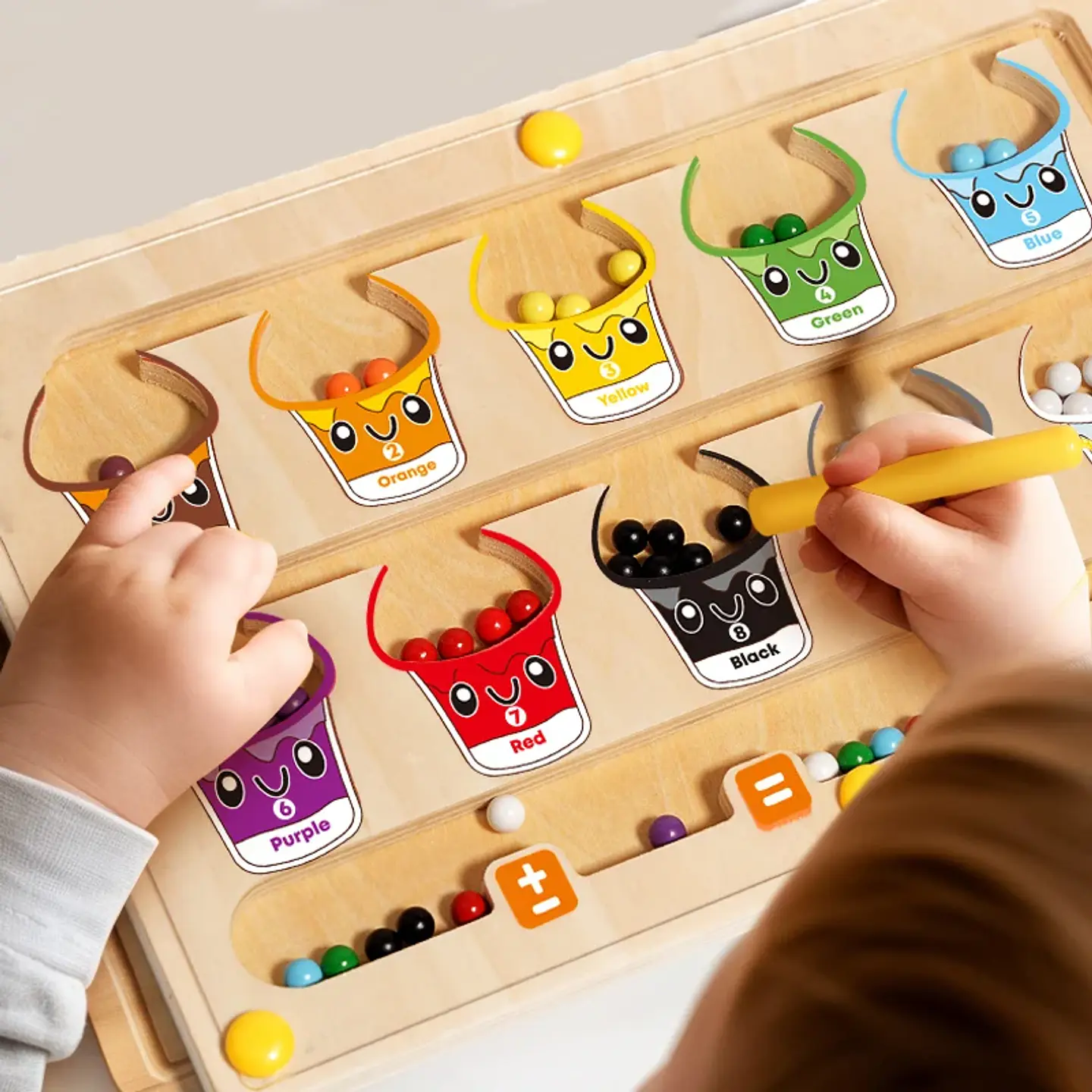 Magnetic Number Maze Board 2 in 1 Color Sorting & Drawing Toy 1