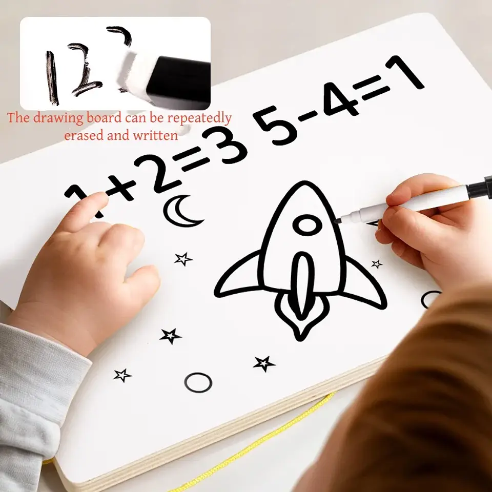 Magnetic Number Maze Board 2 in 1 Color Sorting & Drawing Toy 3