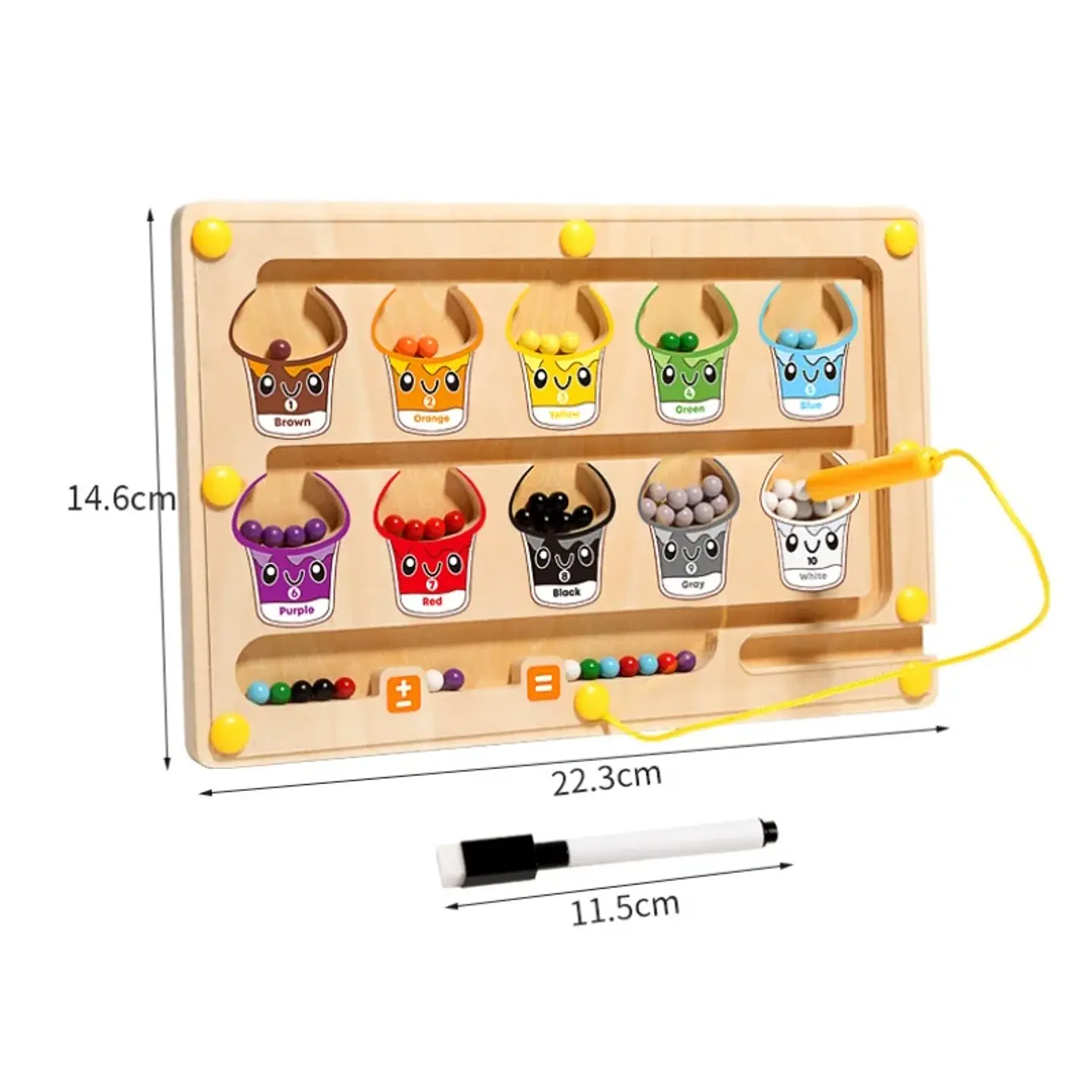 Magnetic Number Maze Board 2 in 1 Color Sorting & Drawing Toy 6