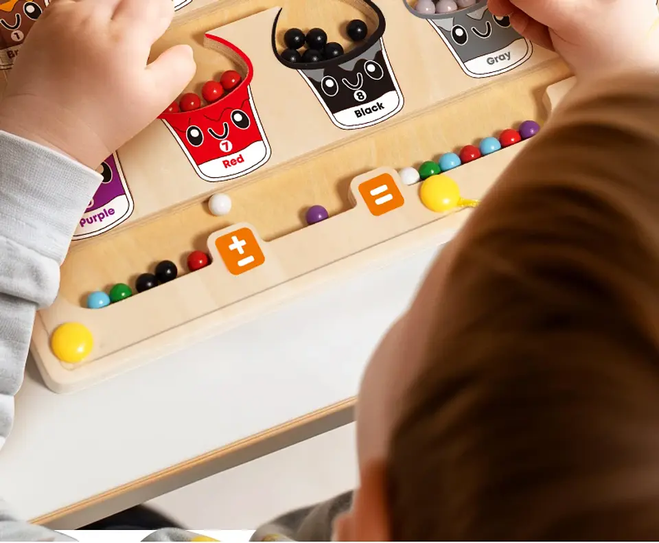 Magnetic Number Maze Board 2 in 1 Color Sorting & Drawing Toy 8