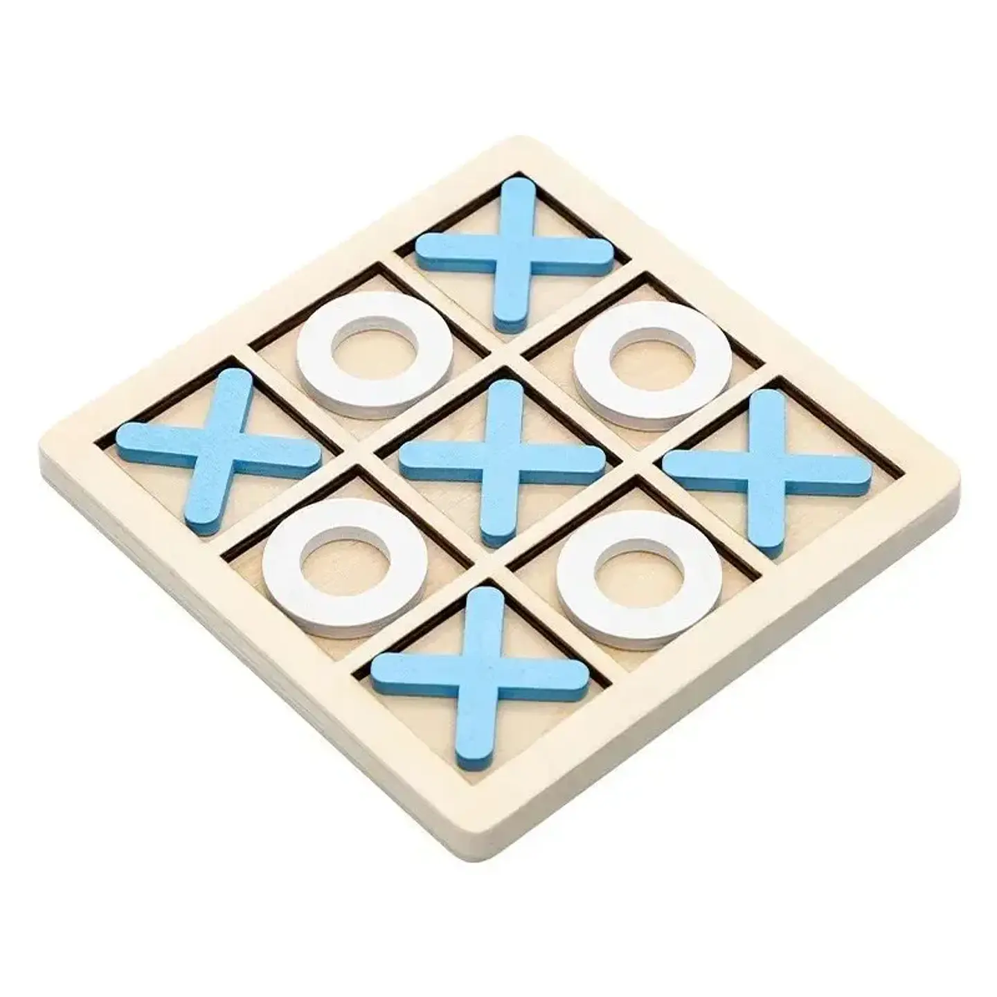 Wooden Tic Tac Toe Game Educational Strategy Board for Kids 2