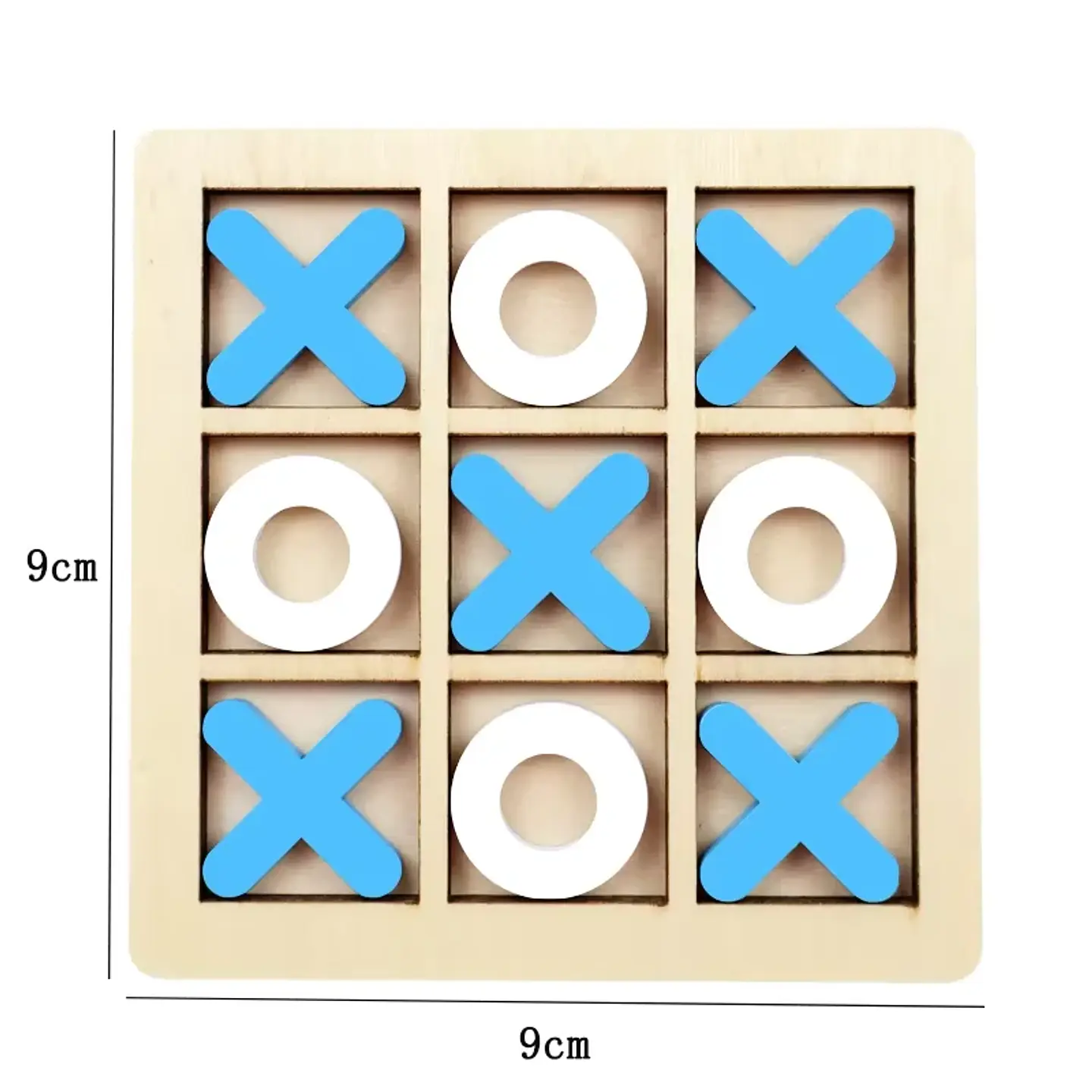Wooden Tic Tac Toe Game Educational Strategy Board for Kids 5