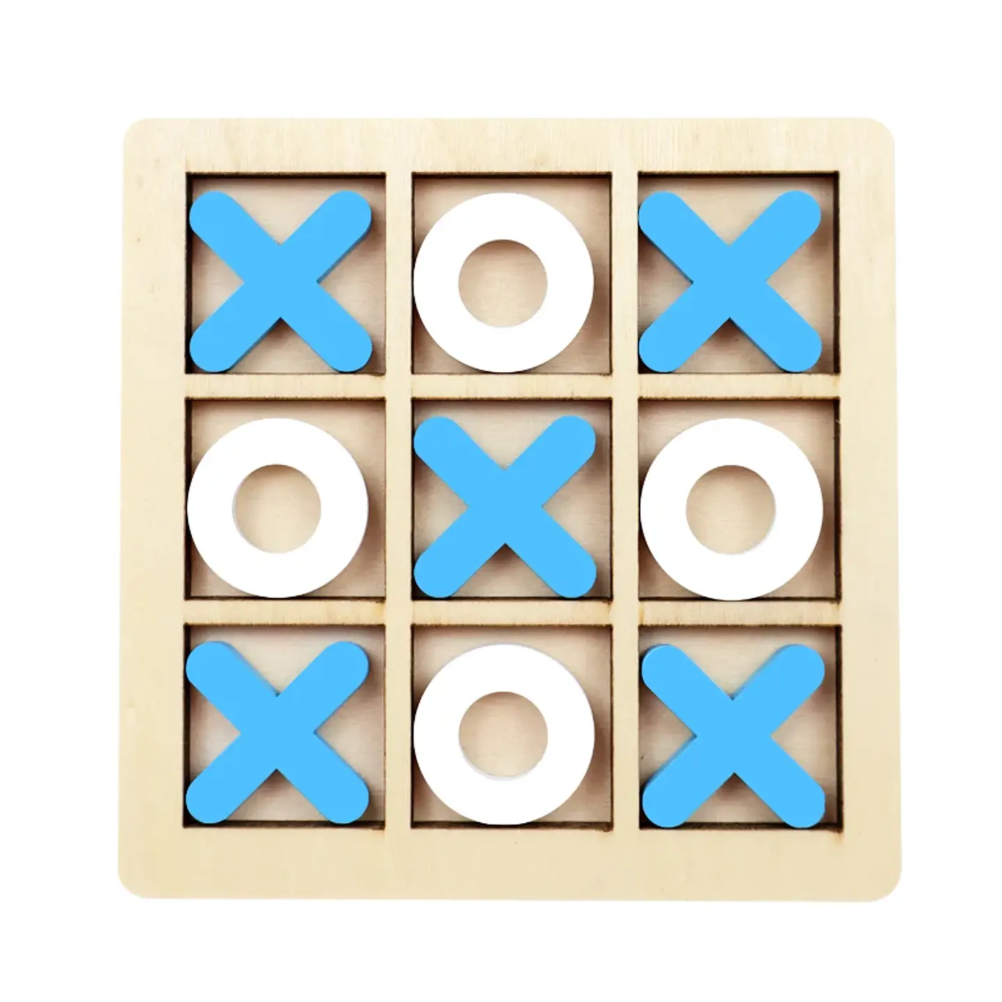 Wooden Tic Tac Toe Game Educational Strategy Board for Kids 10