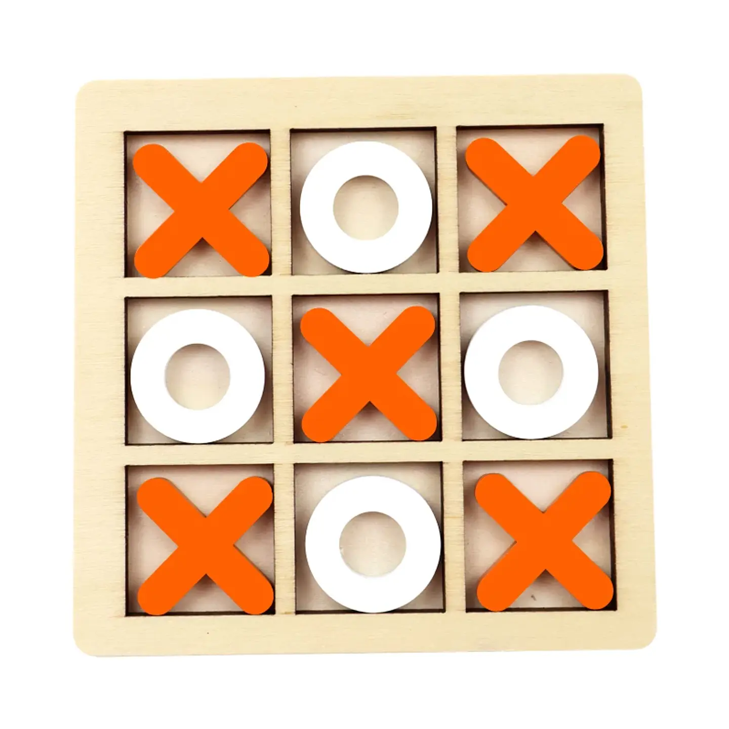 Wooden Tic Tac Toe Game Educational Strategy Board for Kids 12
