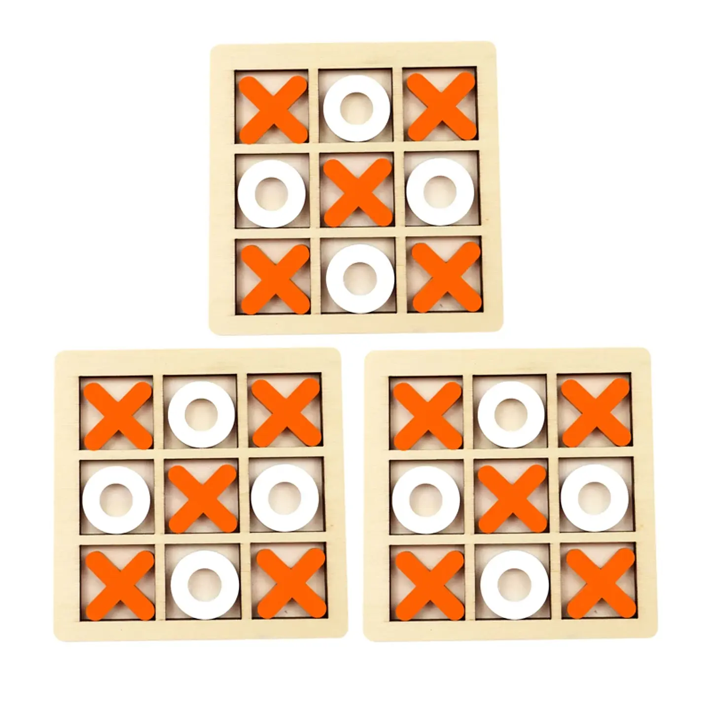 Wooden Tic Tac Toe Game Educational Strategy Board for Kids 13