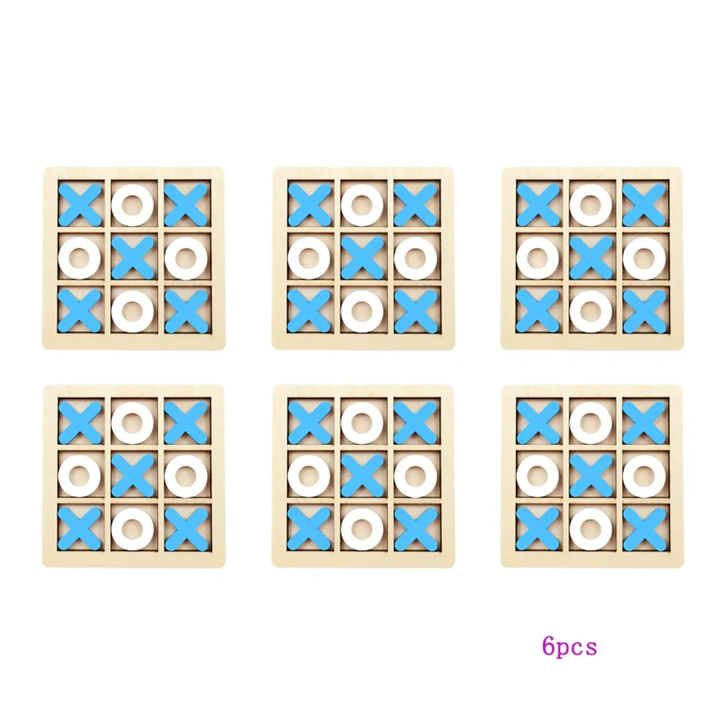 Wooden Tic Tac Toe Game Educational Strategy Board for Kids 14