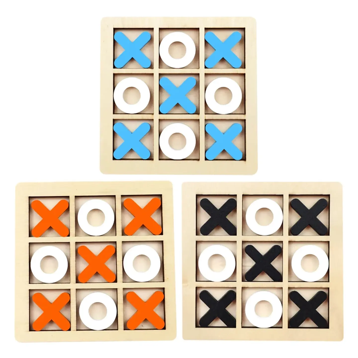Wooden Tic Tac Toe Game Educational Strategy Board for Kids 16