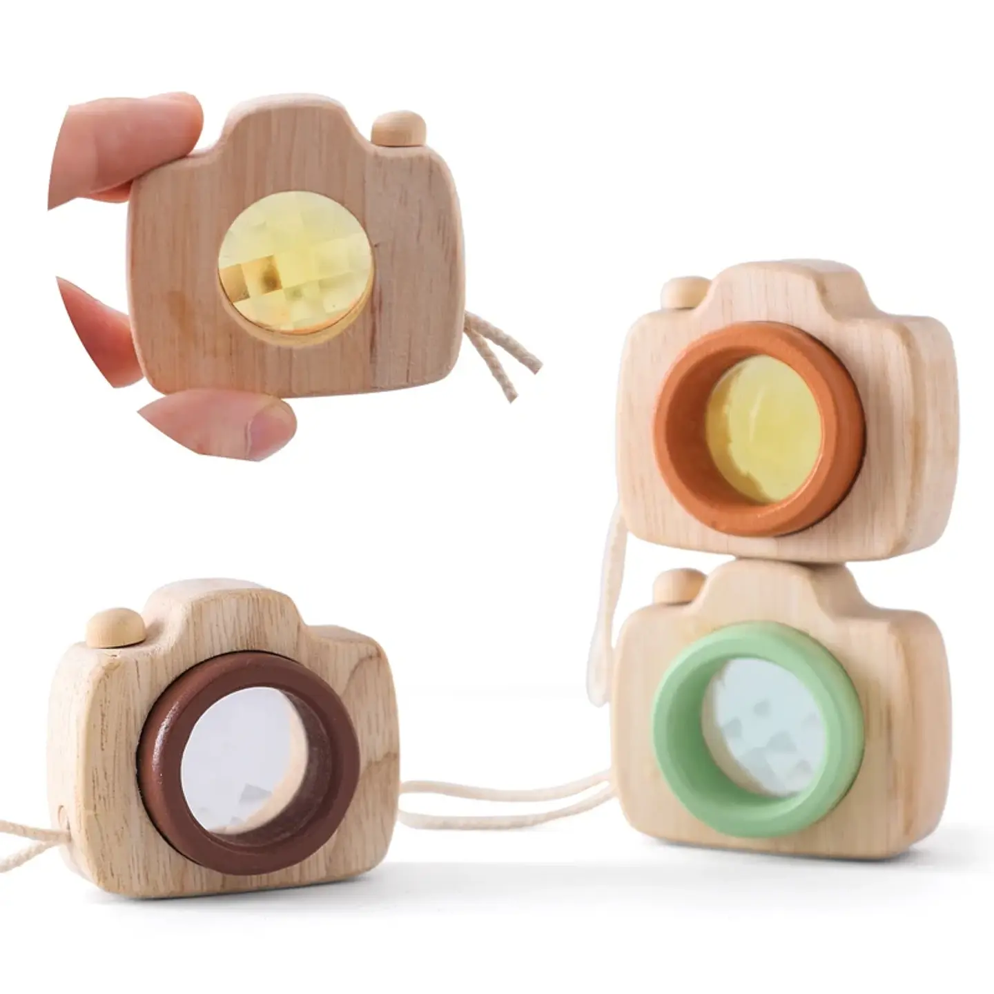 Wooden Toy Camera Montessori Pretend Play Toy for Toddlers 1