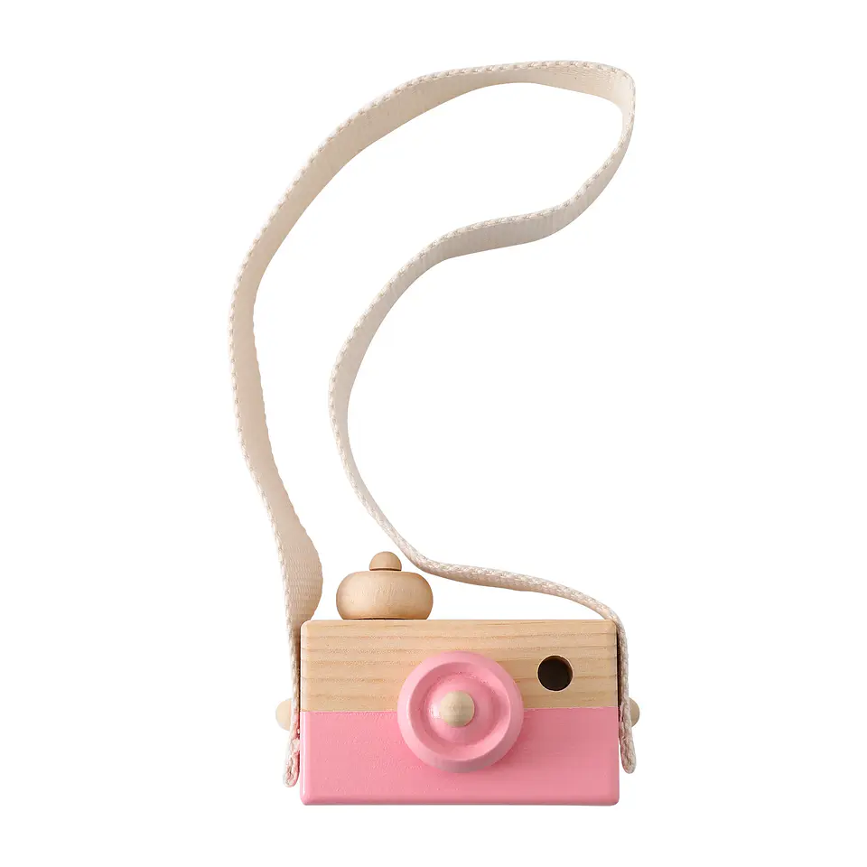 Wooden Toy Camera Montessori Pretend Play Toy for Toddlers 12