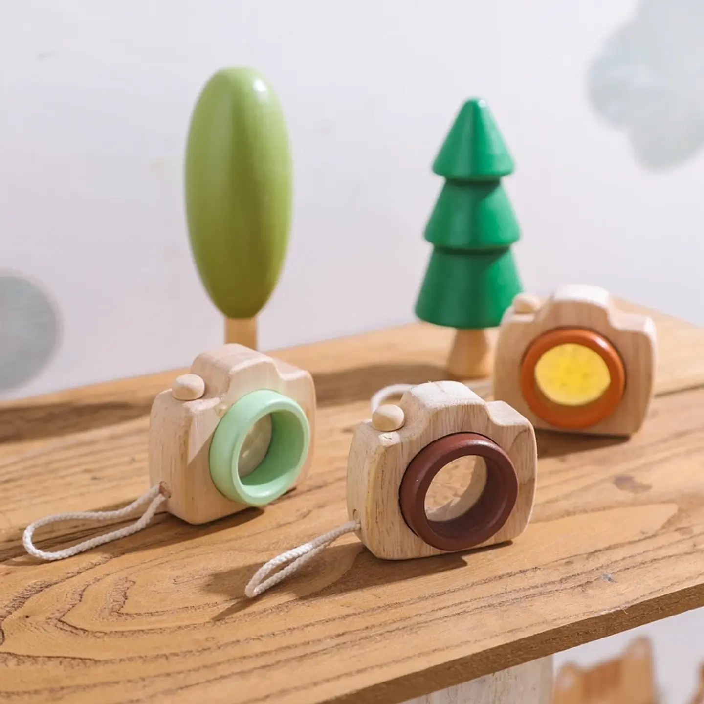 Wooden Toy Camera Montessori Pretend Play Toy for Toddlers 16