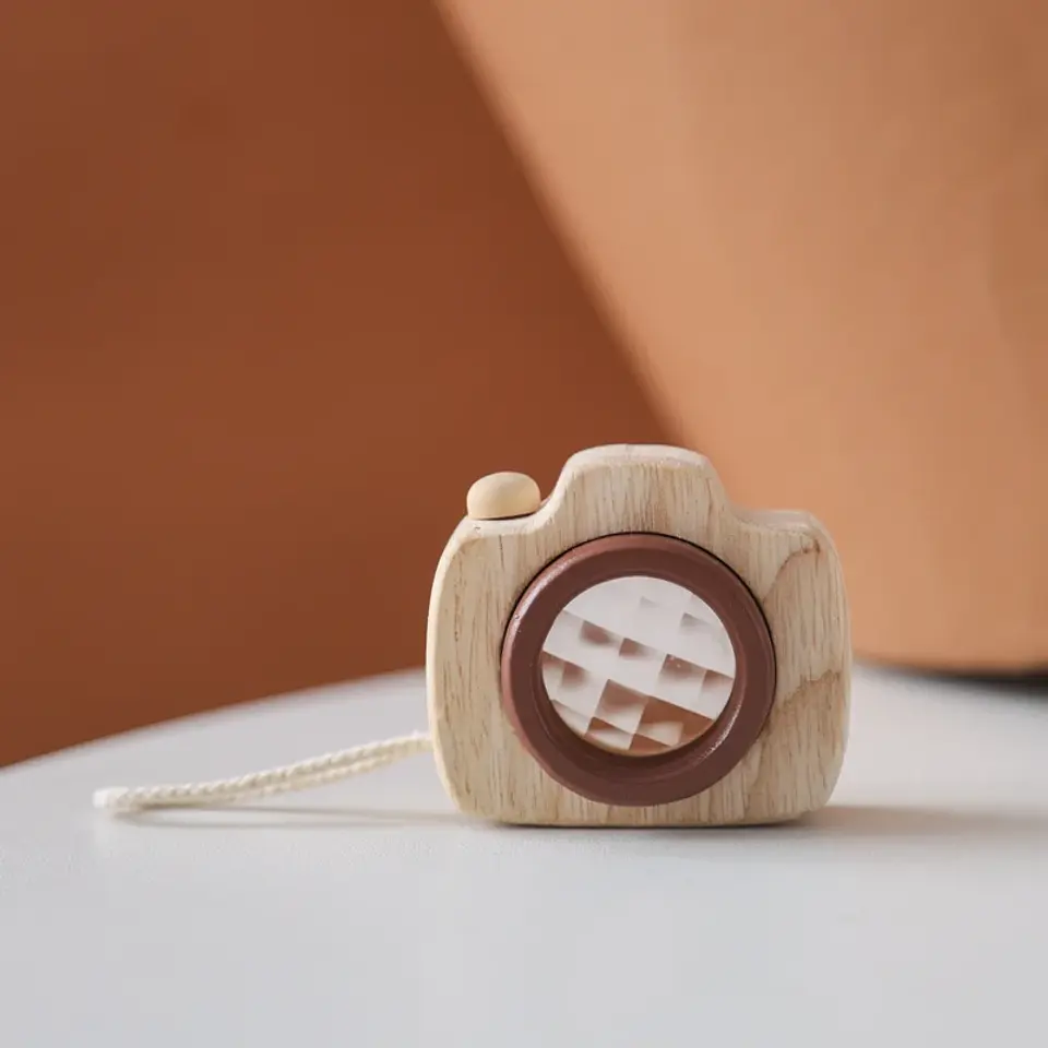 Wooden Toy Camera Montessori Pretend Play Toy for Toddlers 19