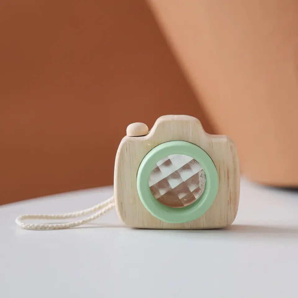 Wooden Toy Camera Montessori Pretend Play Toy for Toddlers 20