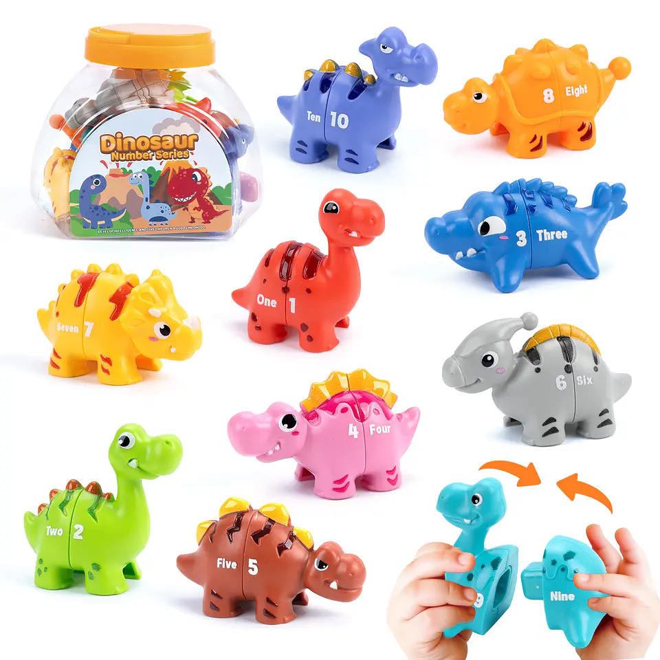 Dinosaur Number Matching Game Educational Learning Toy for Kids 1