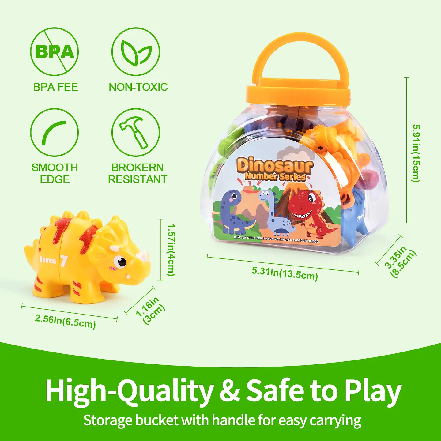 Dinosaur Number Matching Game Educational Learning Toy for Kids 2