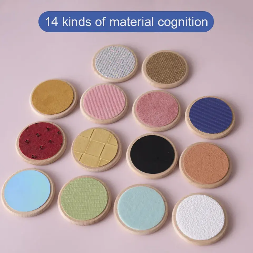 Wooden Tactile Matching Board Sensory Memory Game for Kids 3