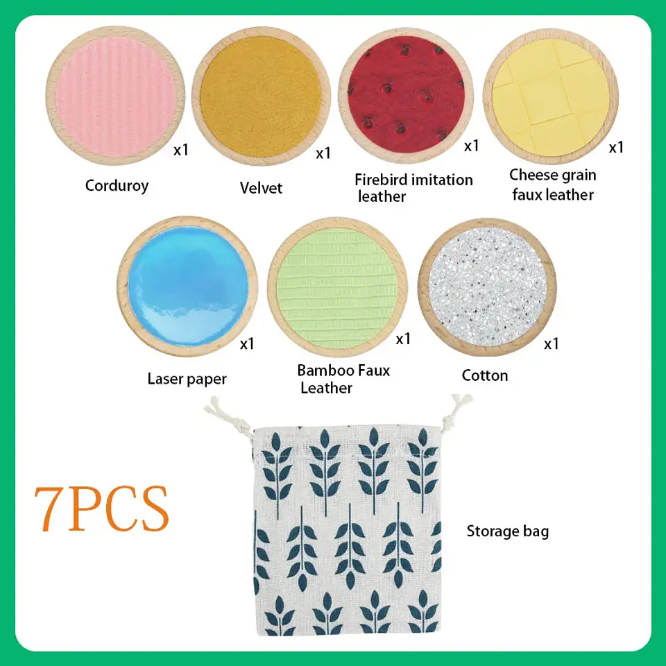 Wooden Tactile Matching Board Sensory Memory Game for Kids 7