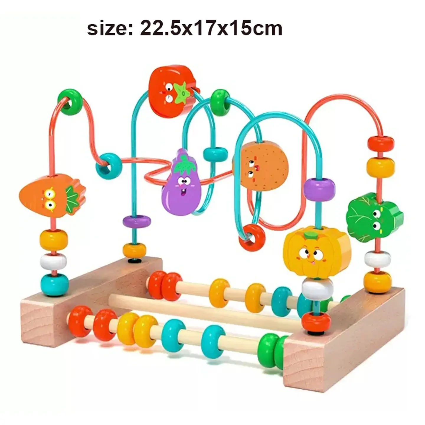 Wooden Bead Maze Abacus Montessori Learning Toy for Toddlers 2