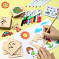 Wooden Drawing Stencils Set 20PCS Educational Art Templates for Kids - Thumbnail 2