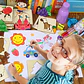 Wooden Drawing Stencils Set 20PCS Educational Art Templates for Kids - Thumbnail 3