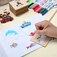 Wooden Drawing Stencils Set 20PCS Educational Art Templates for Kids - Thumbnail 4