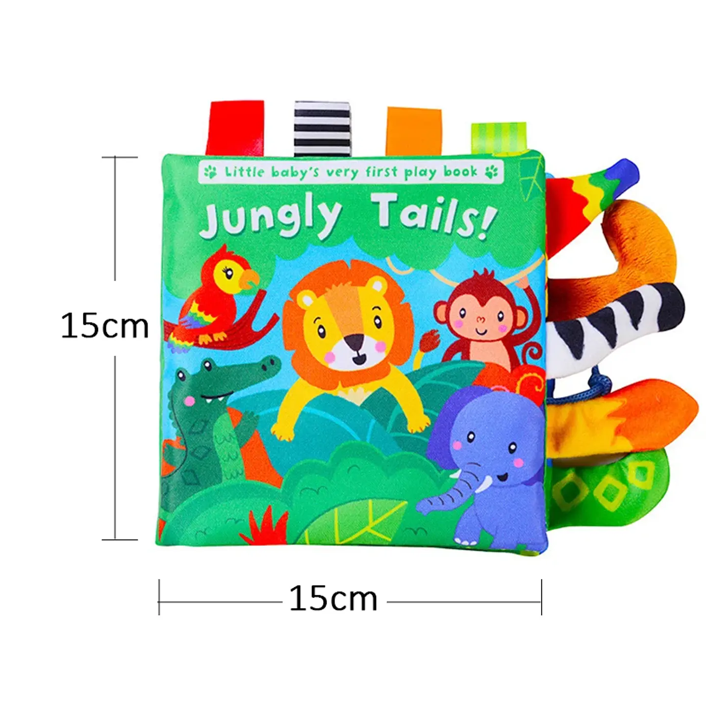 Baby Cloth Book with Animal Tails Sensory Learning Toy for Infants 10