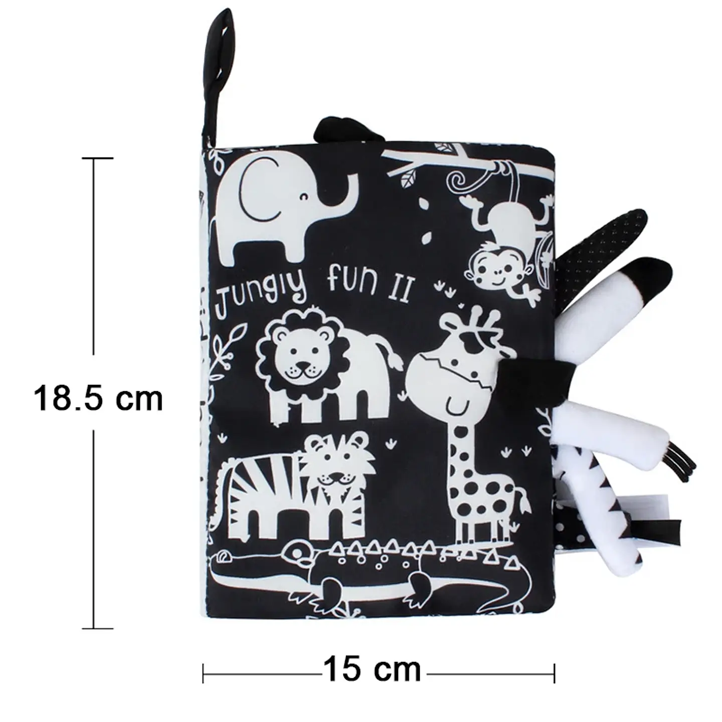 Baby Cloth Book with Animal Tails Sensory Learning Toy for Infants 11