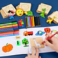 Wooden Drawing Stencils Set 20PCS Educational Art Templates for Kids - Thumbnail 10