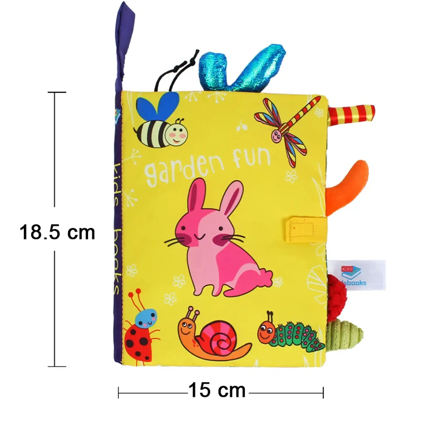 Baby Cloth Book with Animal Tails Sensory Learning Toy for Infants 12