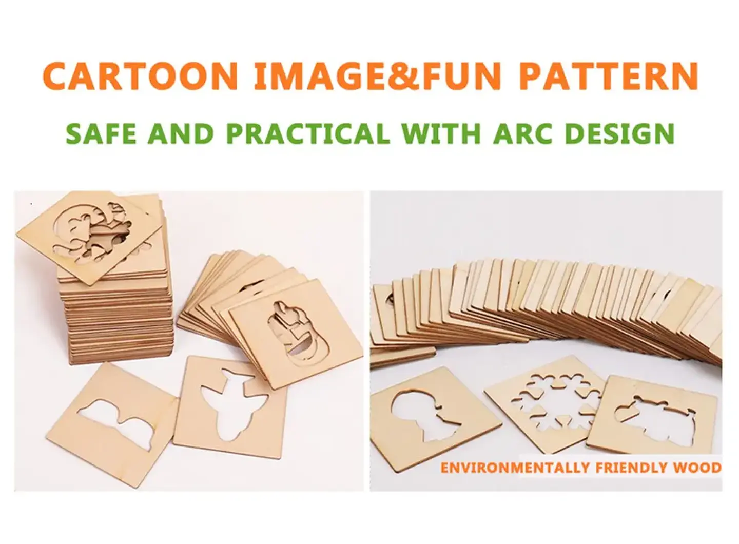 Wooden Drawing Stencils Set 20PCS Educational Art Templates for Kids 11