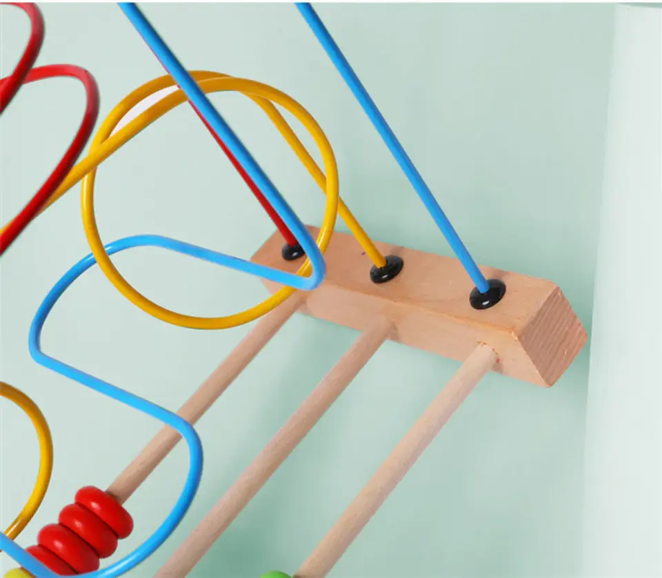 Wooden Bead Maze Abacus Montessori Learning Toy for Toddlers 13