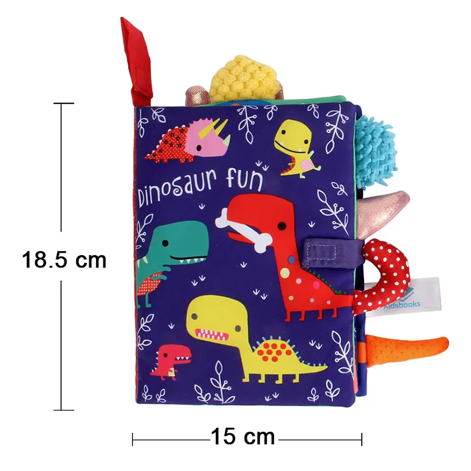 Baby Cloth Book with Animal Tails Sensory Learning Toy for Infants 15