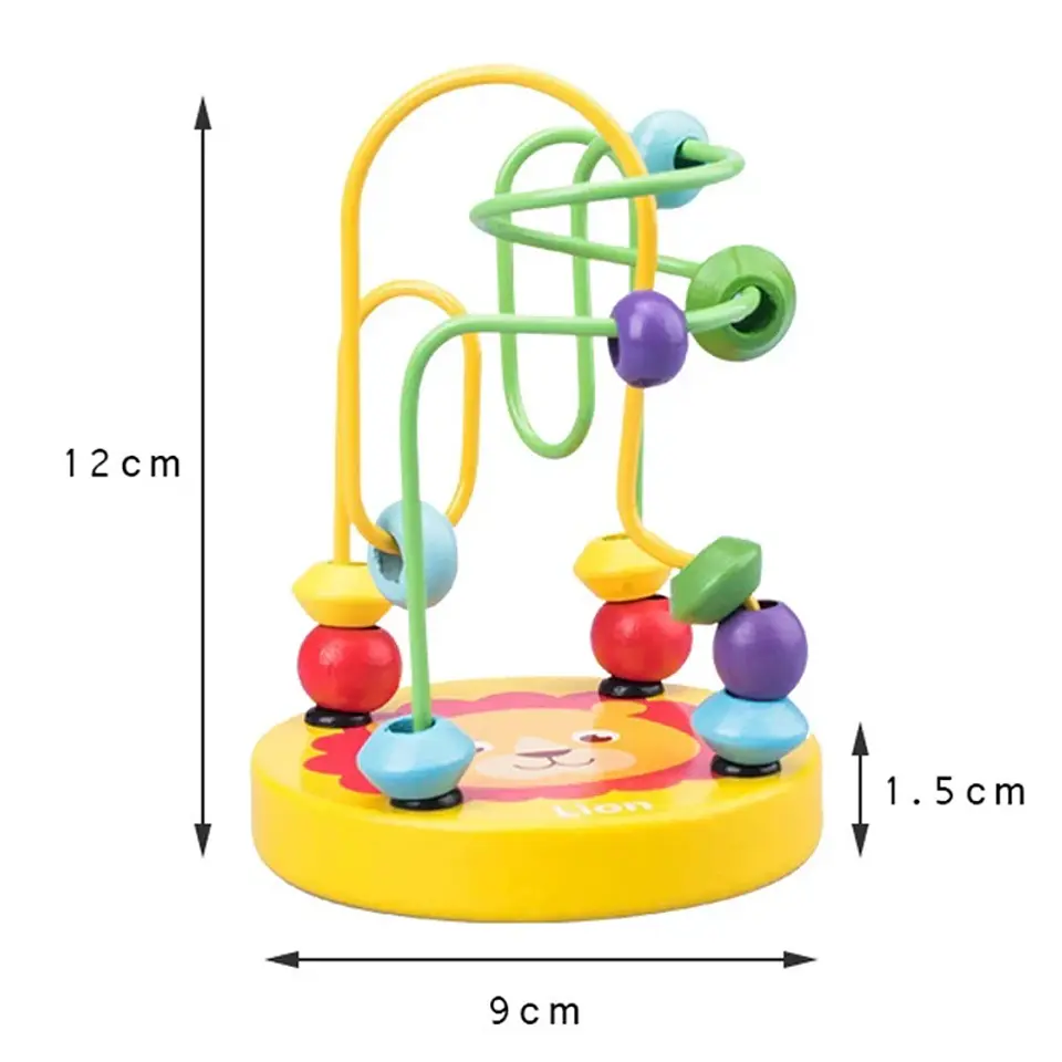 Wooden Bead Maze Abacus Montessori Learning Toy for Toddlers 17