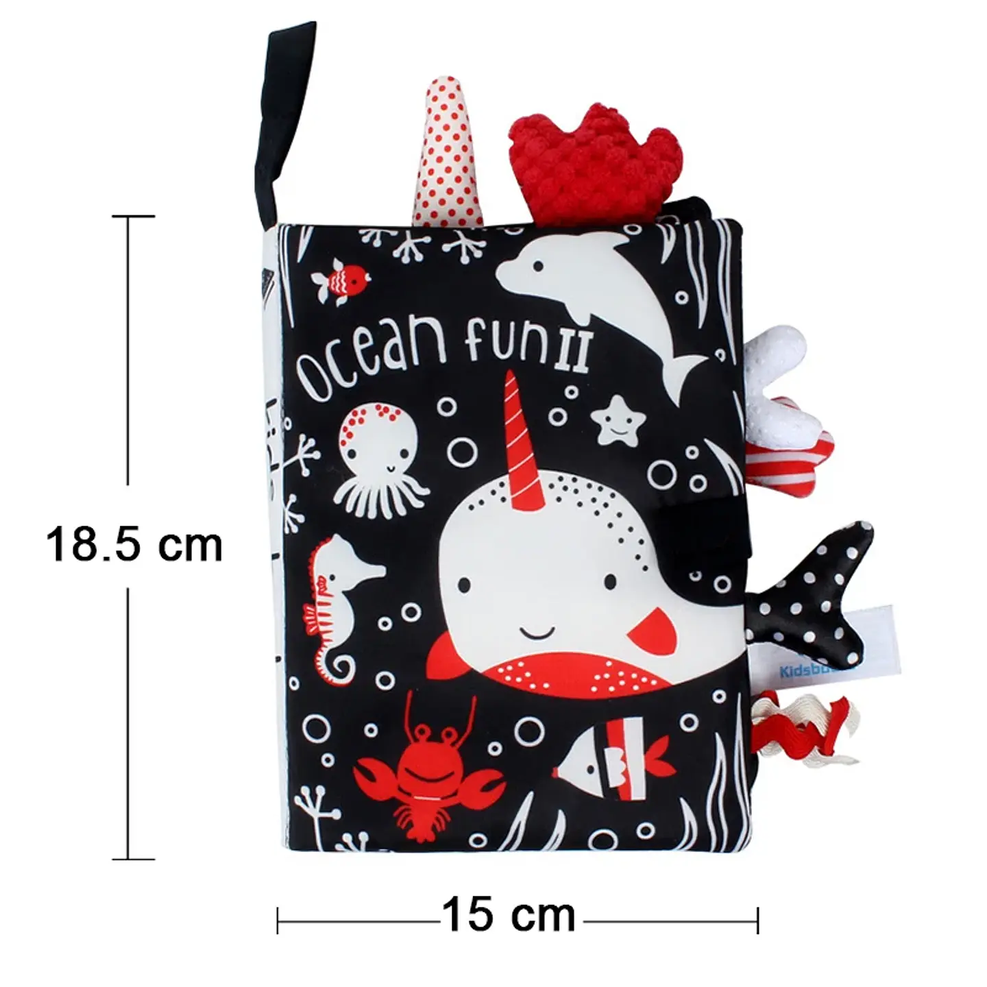 Baby Cloth Book with Animal Tails Sensory Learning Toy for Infants 17
