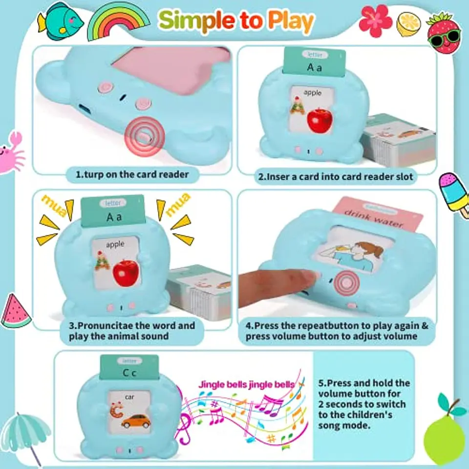 Talking Flash Cards for Kids – Electronic English Learning Toy 12