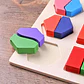 Wooden Geometric Puzzle Montessori Shape Learning Toy for Kids - Thumbnail 12