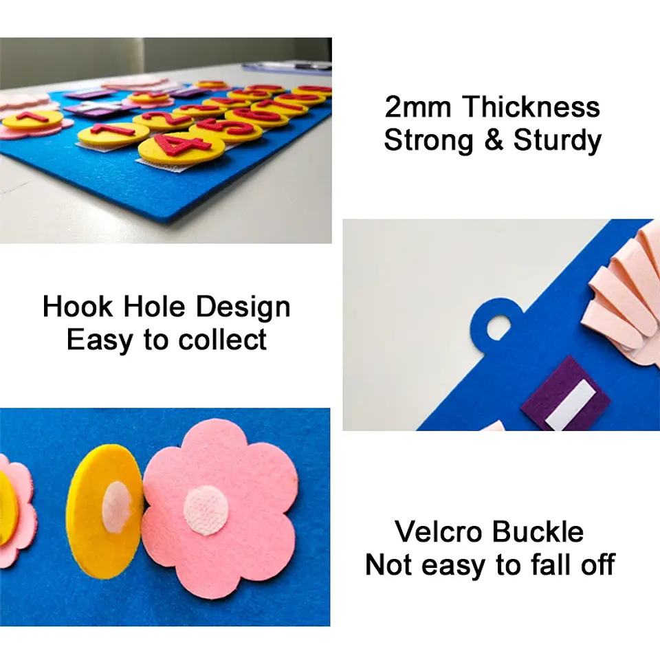 Felt Finger Numbers Math Toy  Montessori Counting Game for Kids 3