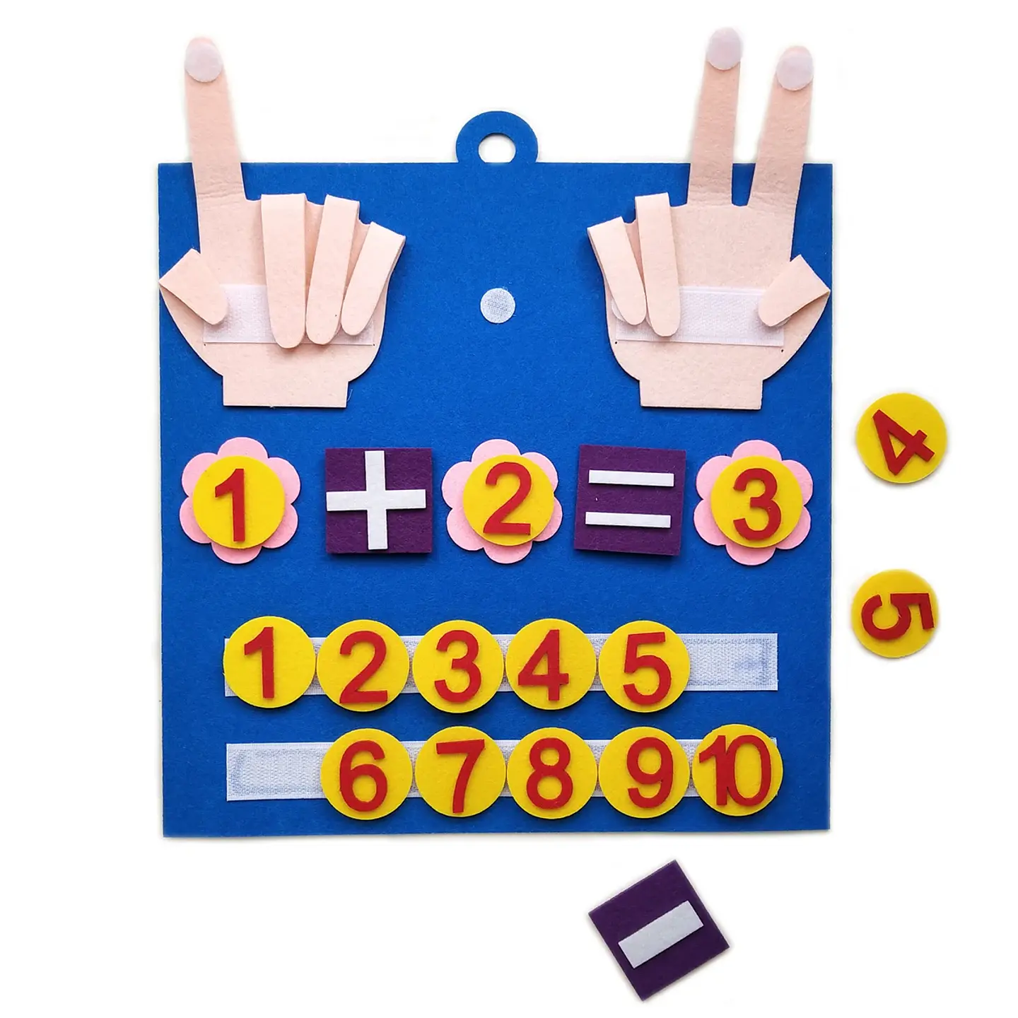 Felt Finger Numbers Math Toy  Montessori Counting Game for Kids 4