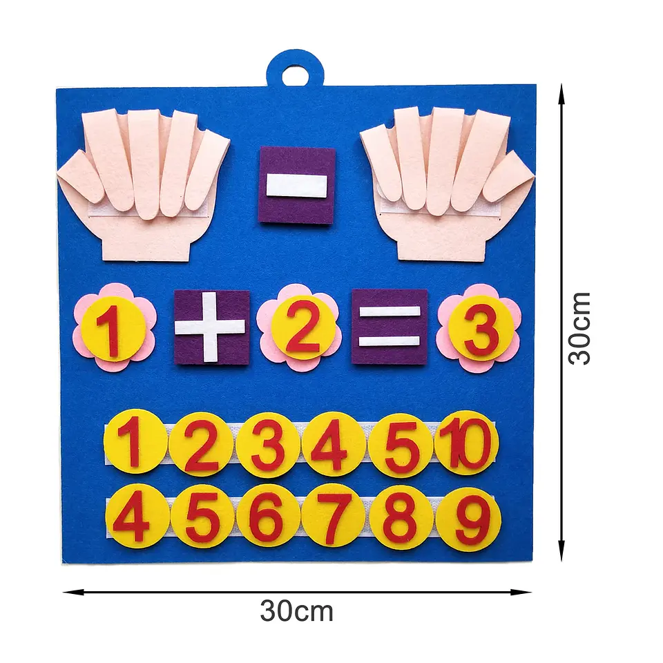 Felt Finger Numbers Math Toy  Montessori Counting Game for Kids 6