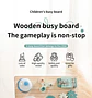 Wooden Montessori Busy Board 9 in 1 Sensory Activity Board for Toddlers - Thumbnail 10
