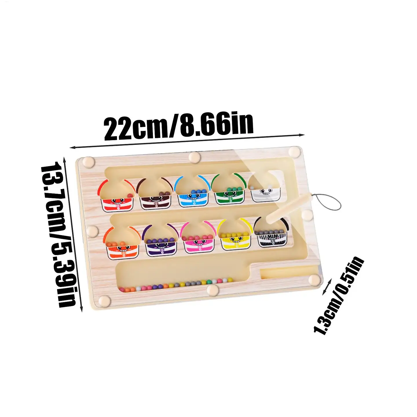 Magnetic Color and Number Maze  Montessori Fine Motor Learning Board 11