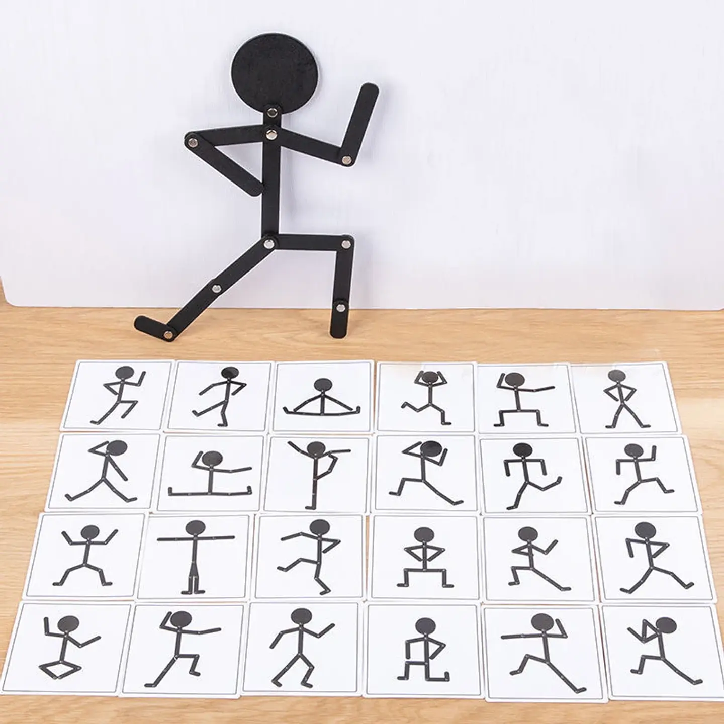 DIY Stick Figure Puzzle Board Montessori Fine Motor Learning Game 13