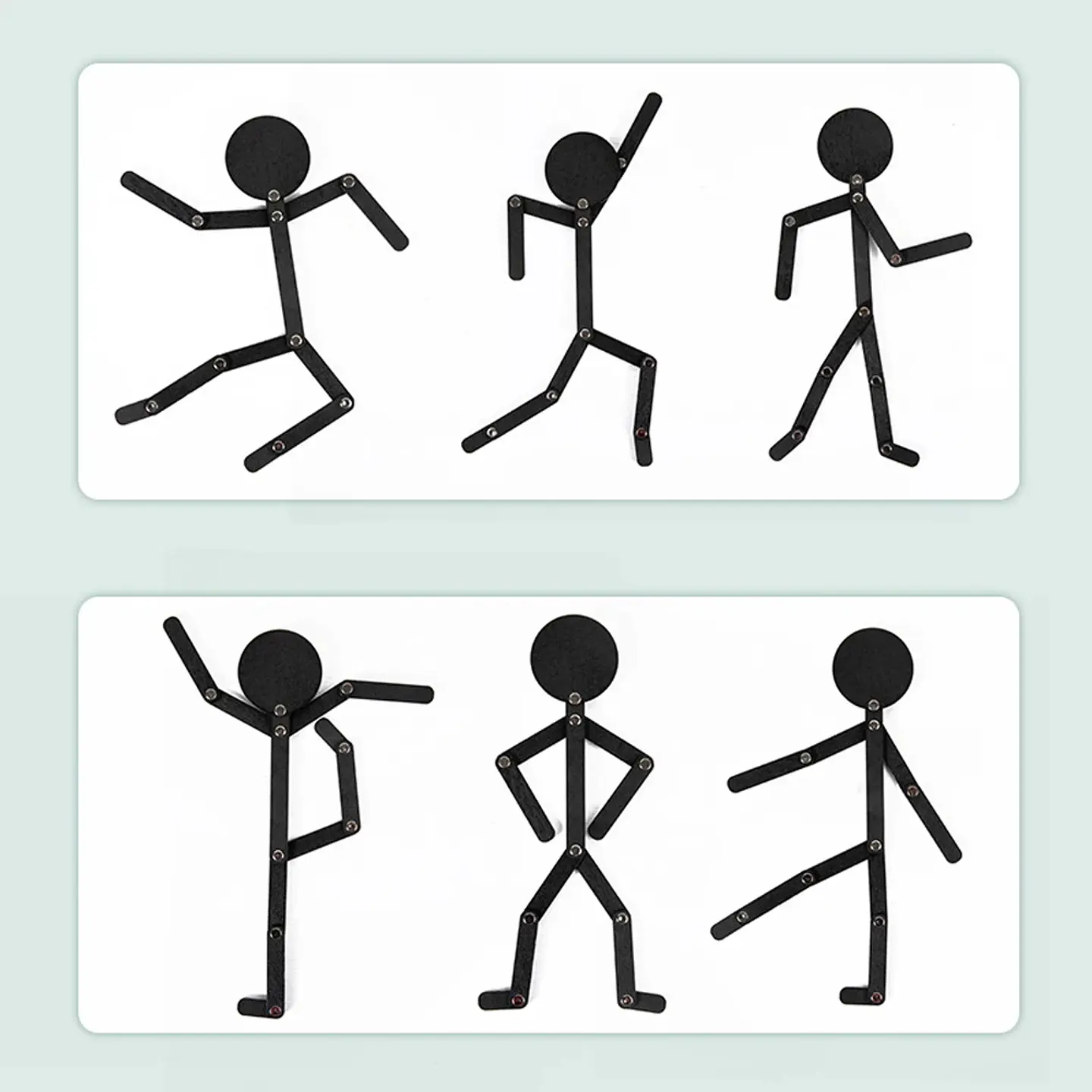 DIY Stick Figure Puzzle Board Montessori Fine Motor Learning Game 14