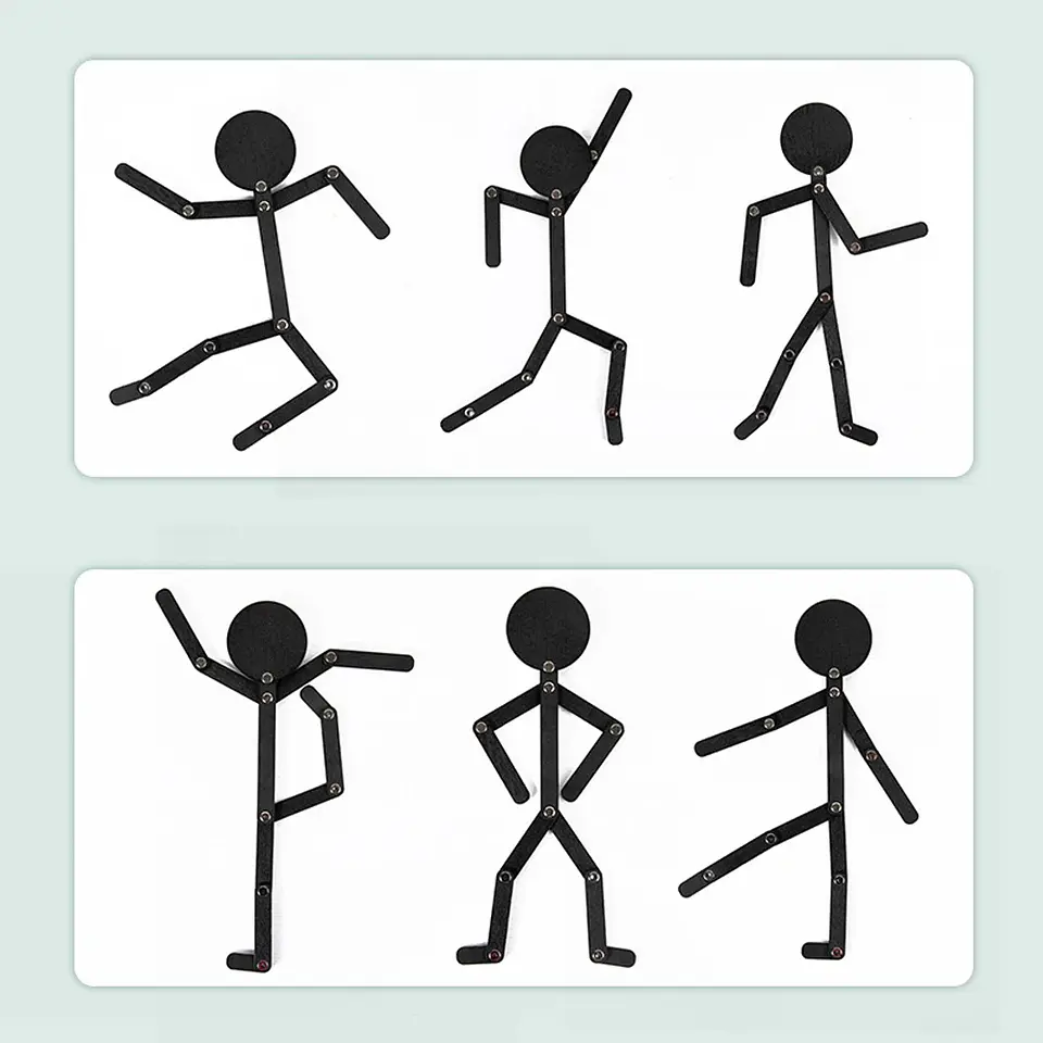 DIY Stick Figure Puzzle Board Montessori Fine Motor Learning Game 14