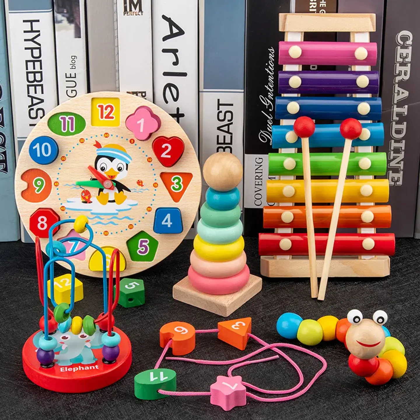 3D Wooden Puzzle for Kids Montessori Early Learning Educational Toy 2