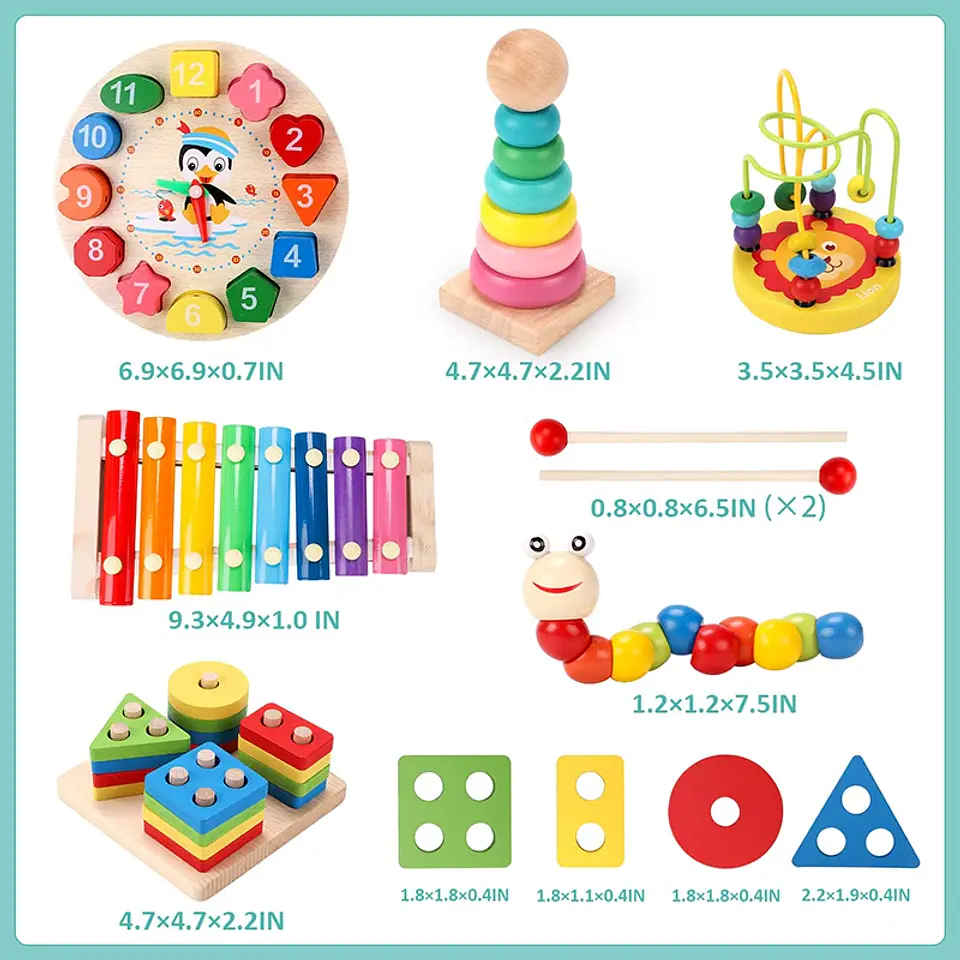 3D Wooden Puzzle for Kids Montessori Early Learning Educational Toy 6