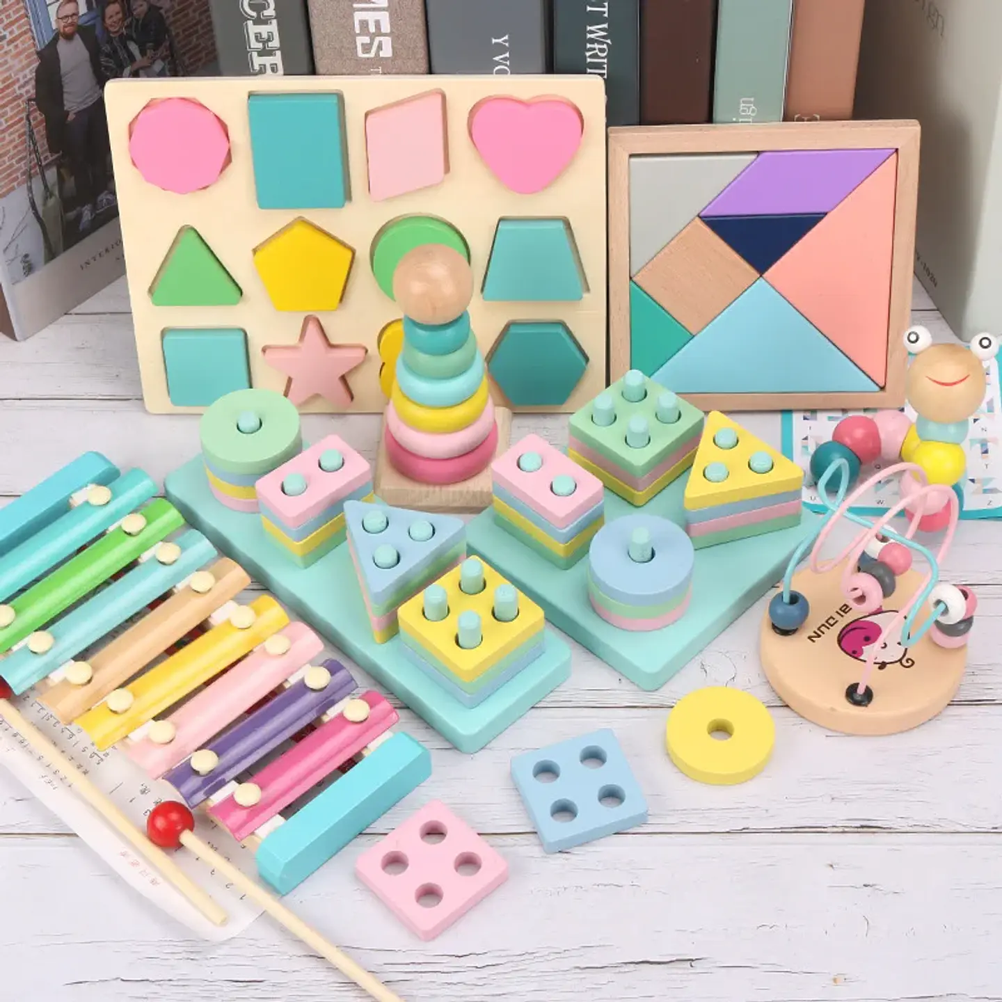 3D Wooden Puzzle for Kids Montessori Early Learning Educational Toy 32